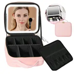 GENERICO - Cosmetiqueros Organizador Cosmeticos Maquillaje Con Espejo