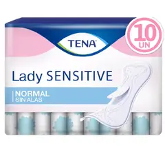 TENA - Lady Sensitive Toalla Normal 10 Unidades.