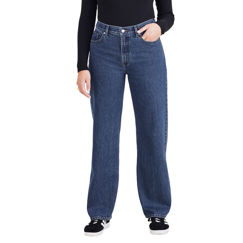 DOCKERS - Jeans Mujer Mid-Rise Relaxed Fit Azul Dockers