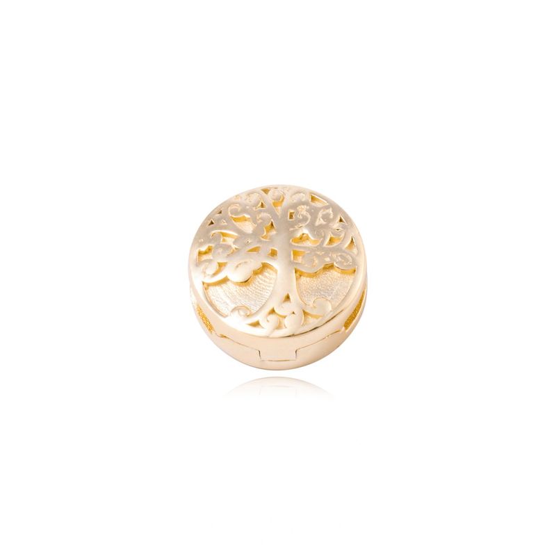 JB JOYAS BARON - Dije de Plata broche Árbol de la vida Revestido en Oro 18kt