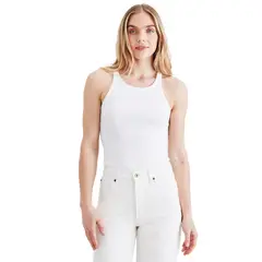 DOCKERS - Polera Mujer Tank Slim Fit Blanca