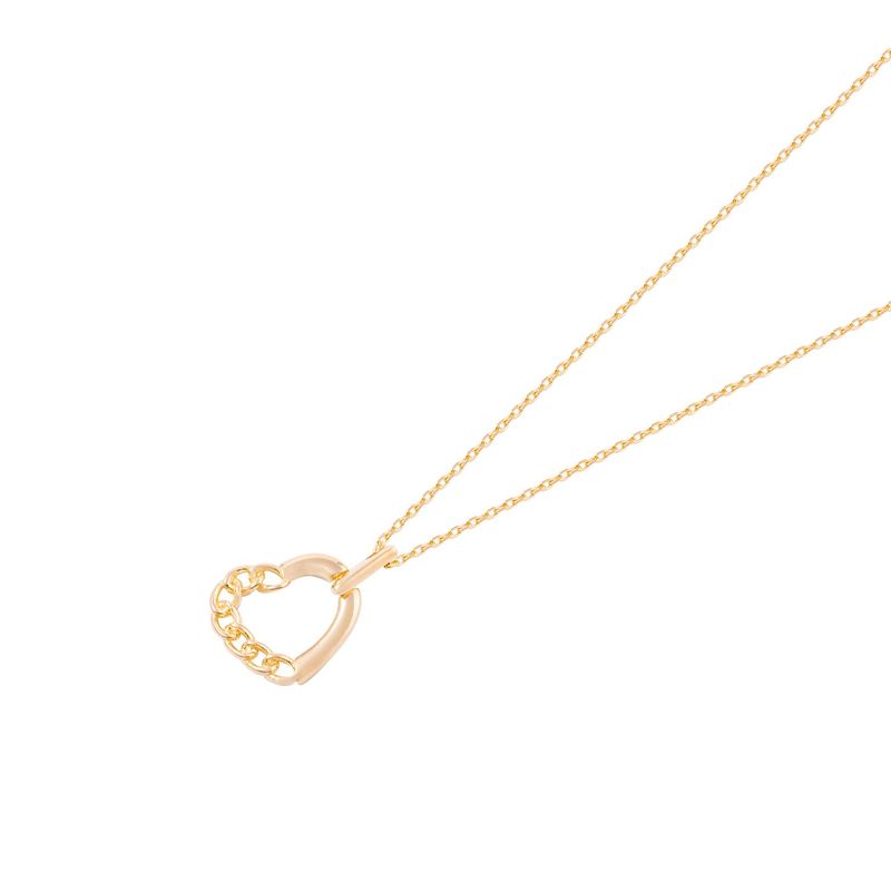 JB JOYAS BARON - Collar Oro Amarillo 18kt Corazón Mitad Cadena