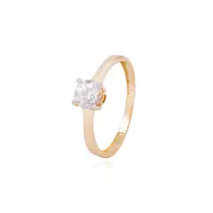 JB JOYAS BARON - Anillo Compromiso de Oro 18Kt Solitario 5MM