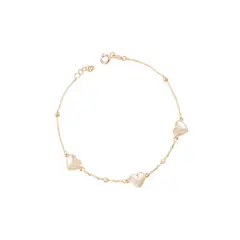 JB JOYAS BARON - Pulsera de Oro 18kt Trío Corazones