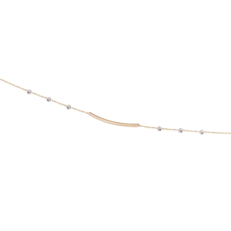 JB JOYAS BARON - Pulsera de Oro 18kt Barra y esferas