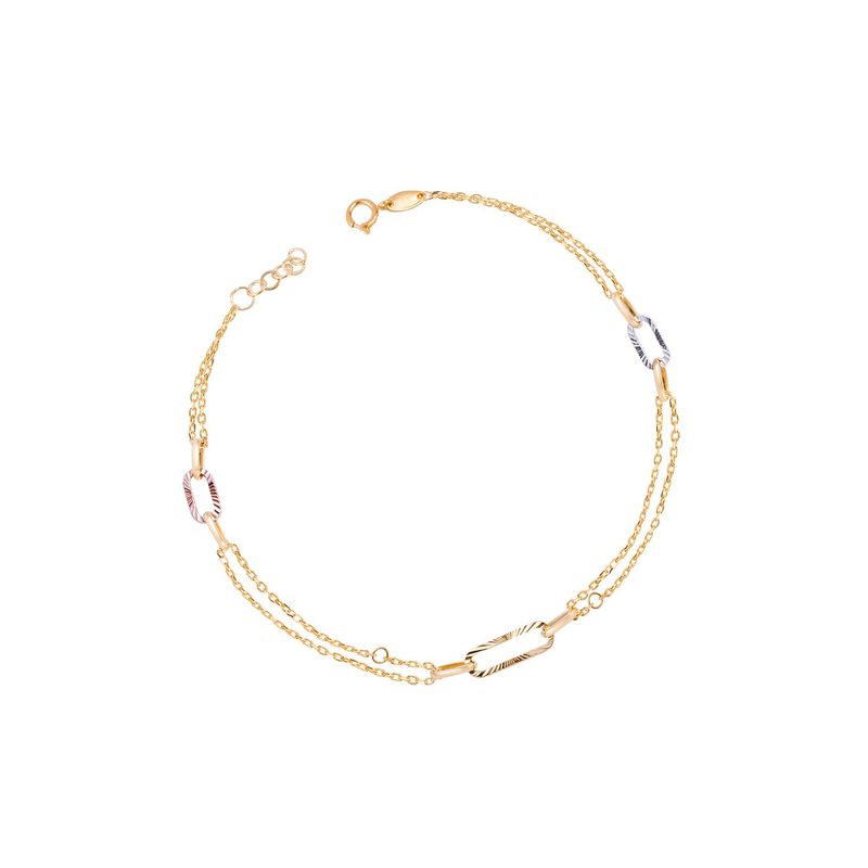 JB JOYAS BARON - Pulsera de Oro 18kt Eslabón Satinado