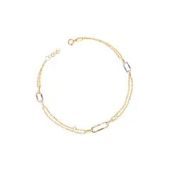 JB JOYAS BARON - Pulsera de Oro 18kt Eslabón Satinado
