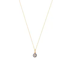 JB JOYAS BARON - Collar de Oro 18kt Sello Circonita y Zafiros