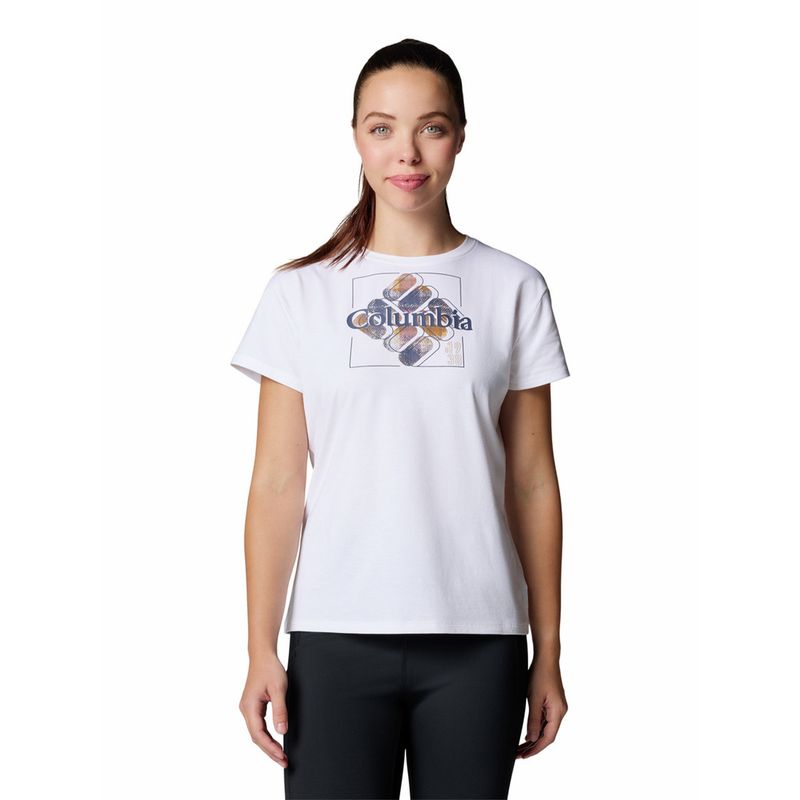 COLUMBIA - Polera Mujer Sun Trek Graphic Blanco COLUMBIA.-