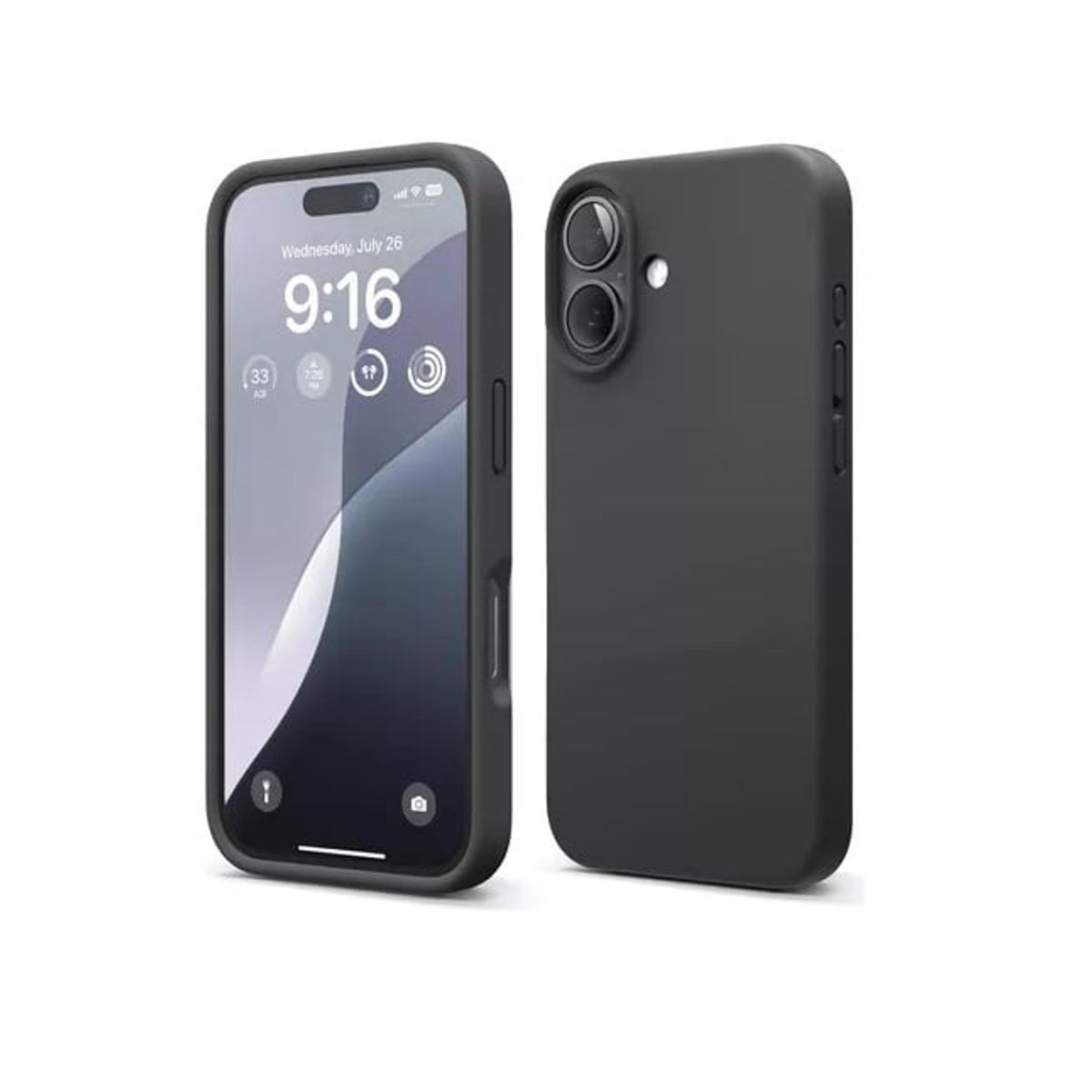 GENERICO - Carcasa De Silicona Para iPhone 16 Normal - Negro