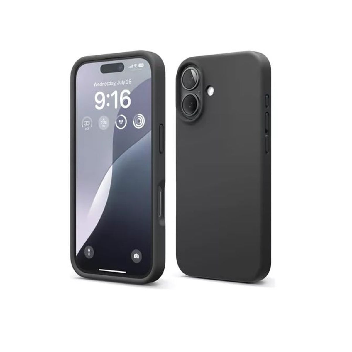 GENERICO - Carcasa De Silicona Para iPhone 16 Normal - Negro