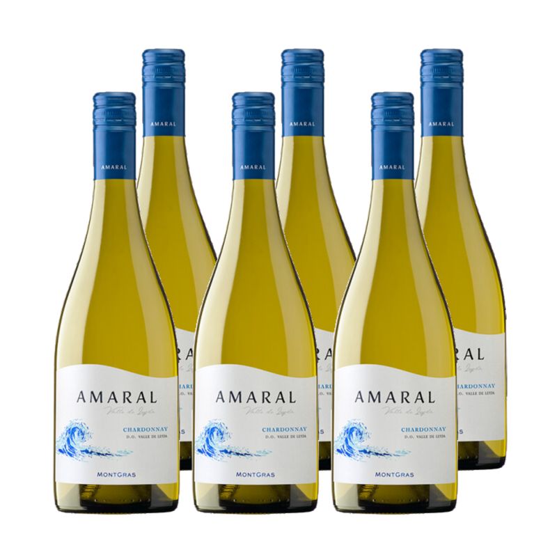 MONTGRAS - Vino Amaral Chardonnay 750cc x6