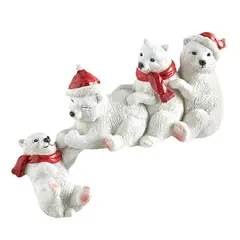 TIOZONEY - Esculturas decorativas navideñas - osos polares