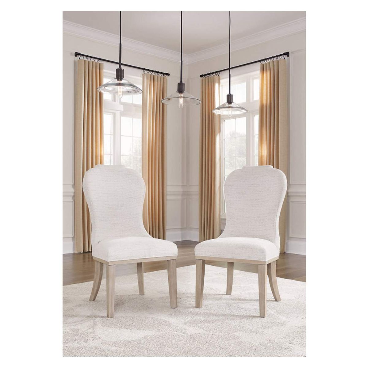 ASHLEY - Par de sillas de comedor Jorlaina