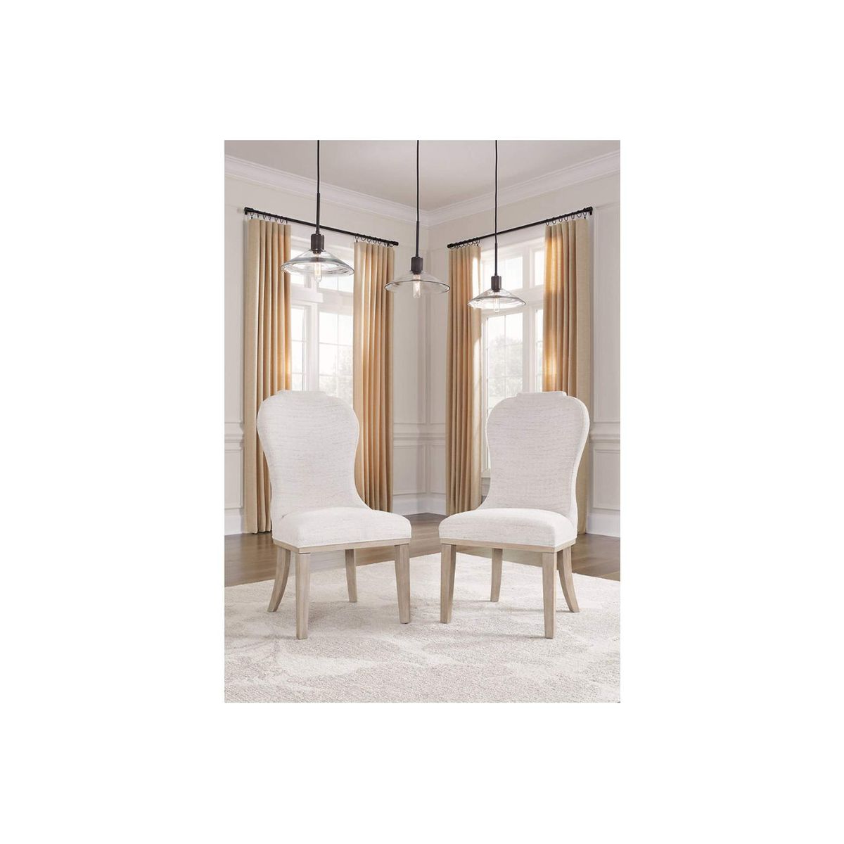 ASHLEY - Par de sillas de comedor Jorlaina