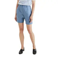 DOCKERS - Short Mujer Original Khaki Pleated Celeste