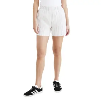 DOCKERS - Short Mujer Weekend Pull On Blanco con Rayas