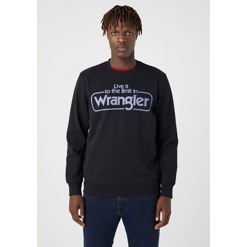 WRANGLER - Poleron Regular Seasonal Crew Negro