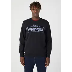 WRANGLER - Poleron Regular Seasonal Crew Negro