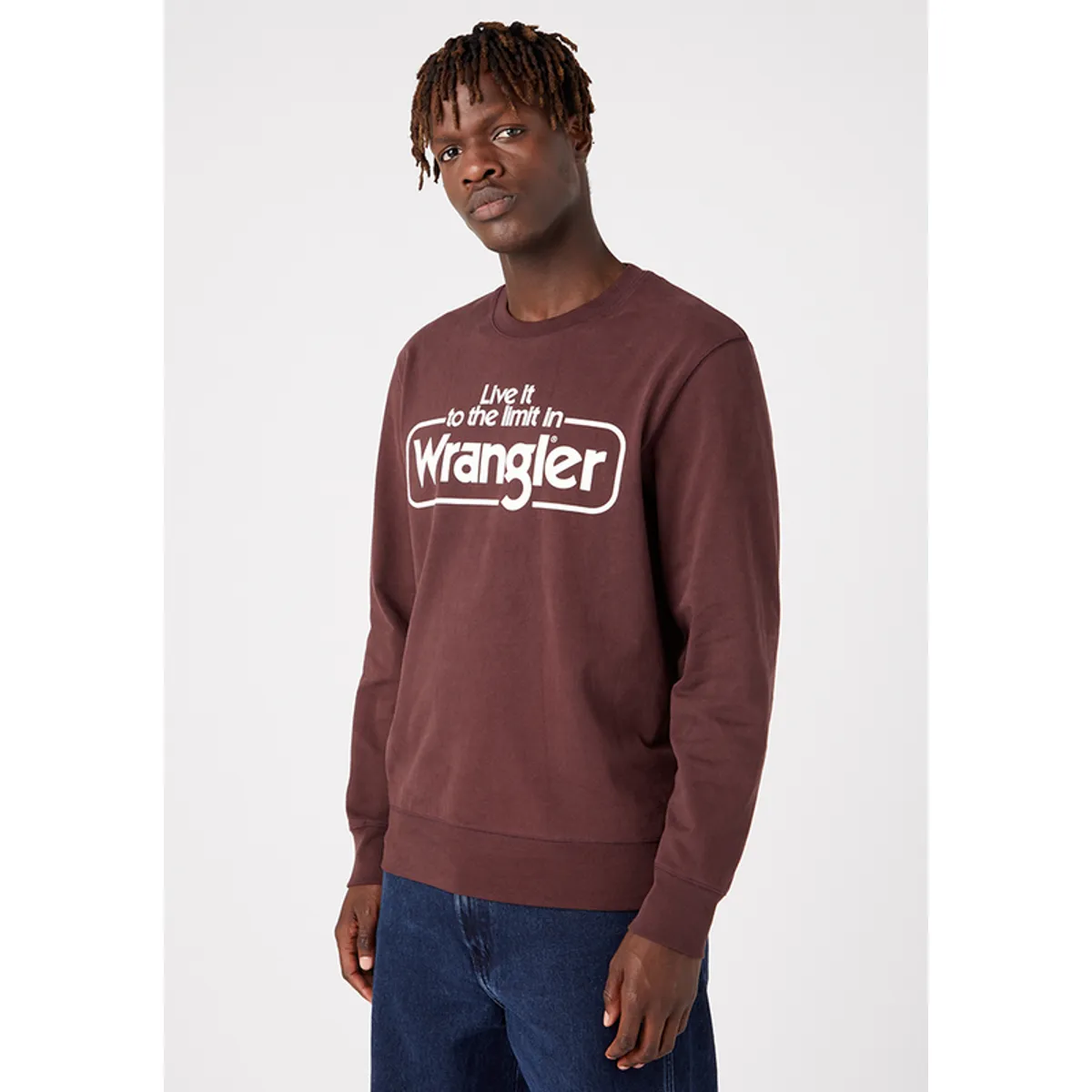WRANGLER - Poleron Regular Seasonal Crew Burdeo