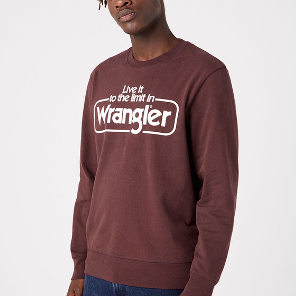 WRANGLER - Poleron Regular Seasonal Crew Burdeo