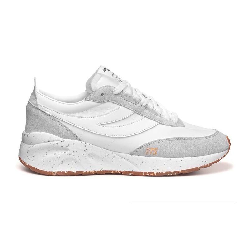 SUPERGA - Zapatilla 9TS Vegan Training White Silver Brown - Blanco