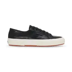 SUPERGA - Zapatilla 2750 Snake Leather Black F Avorio - Negro