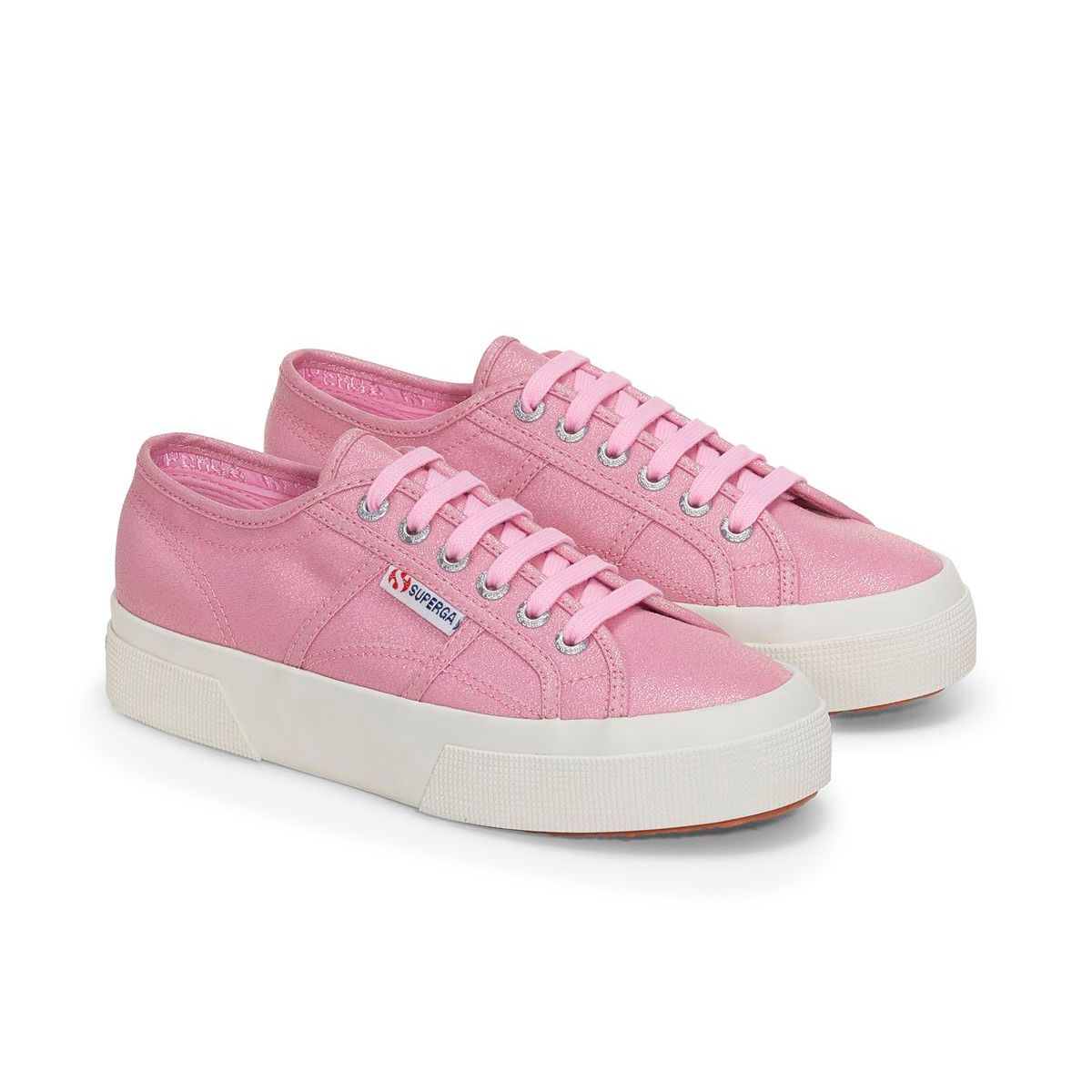 SUPERGA - Zapatilla 2740 Platform Lame Pink Nose F Avorio