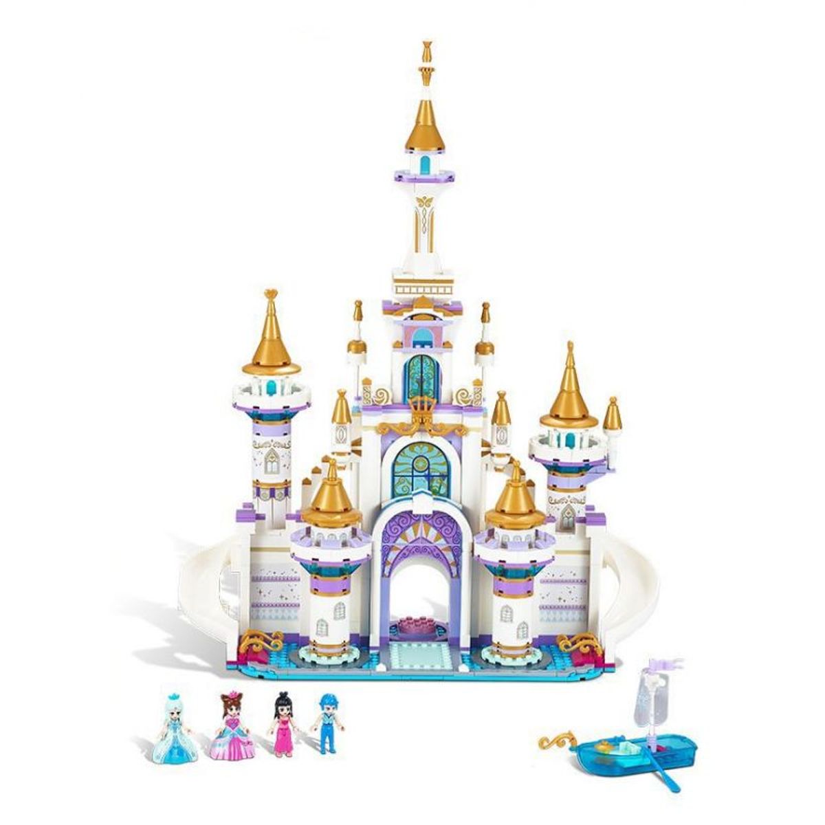 JUGUETON - Castillo Princesa Bote Friends Bloques Construcción