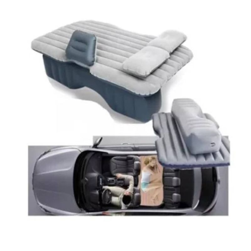 GENERICO - Colchon Inflable Con Compresor 12v Y 2 Almohadas Para Auto