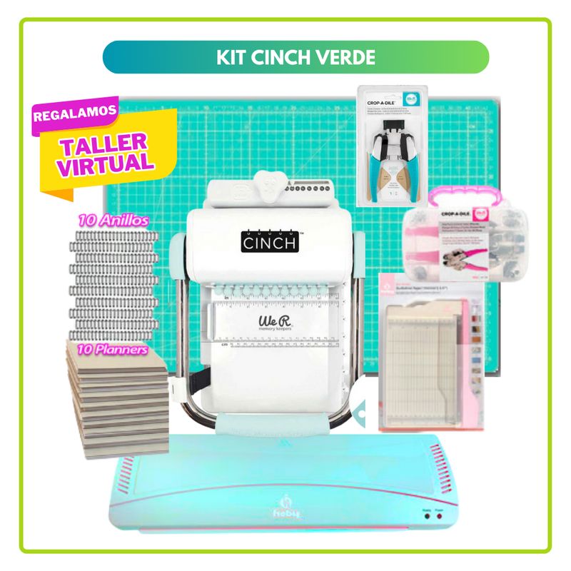 AMERICAN CRAFTS - Cinch VERDE laminadora  kit de herramientas S54