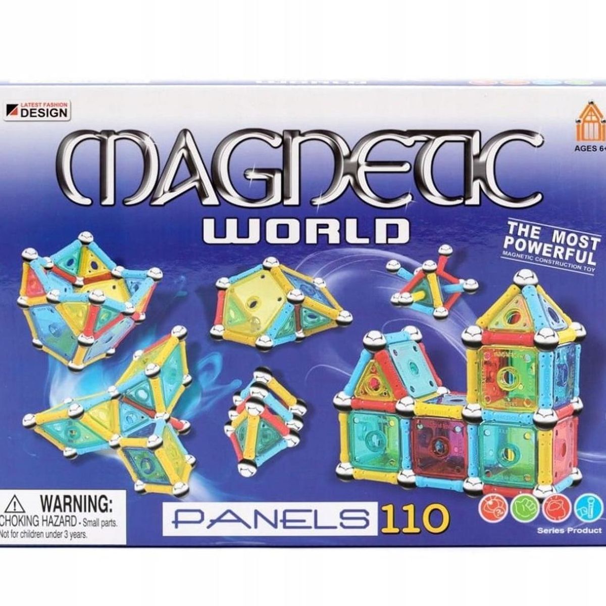 GENERICO - Juego De Bloques Magnéticos 110 Piezas