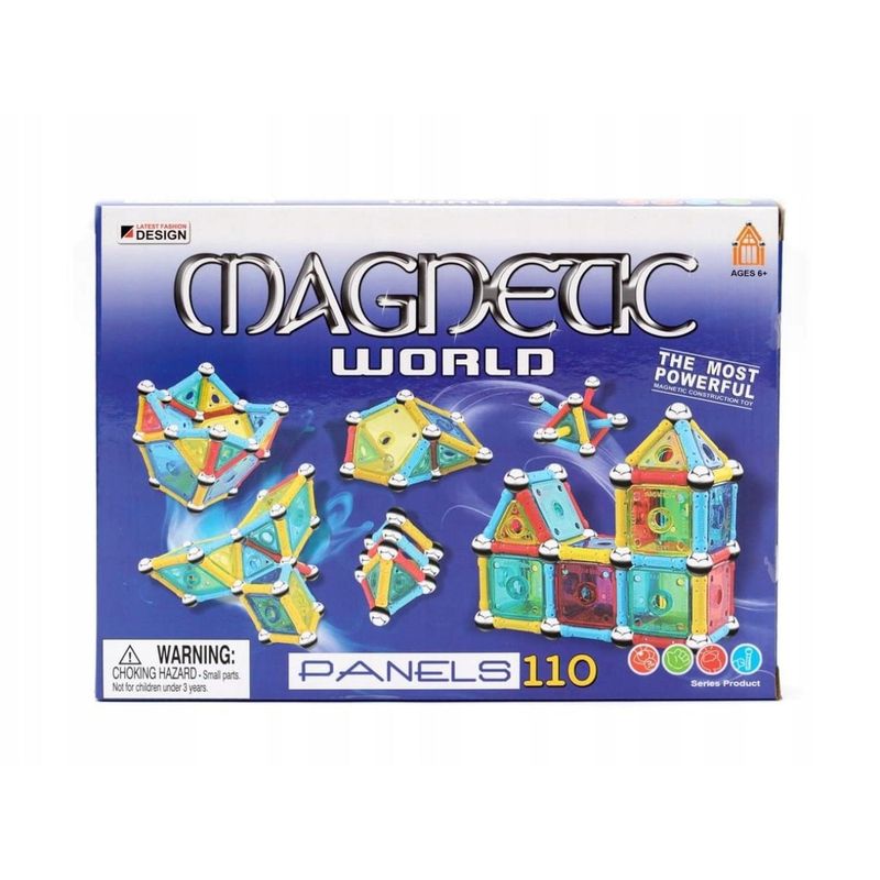 GENERICO - Juego De Bloques Magnéticos 110 Piezas