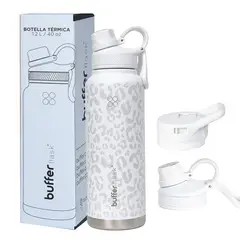 BUFFER FLASK - Botella Termica Agua Acero Inox Buffer 1.2 - Blanco