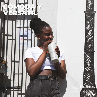 Imagen 2 del producto Mug Vaso Termo Agua Cafe 700ml AceroInox +Tapas - Crema