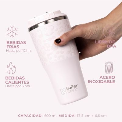 Imagen 2 del producto Termo CafeMug Buffer Vaso Termico600ml Sellable - Rosa claro