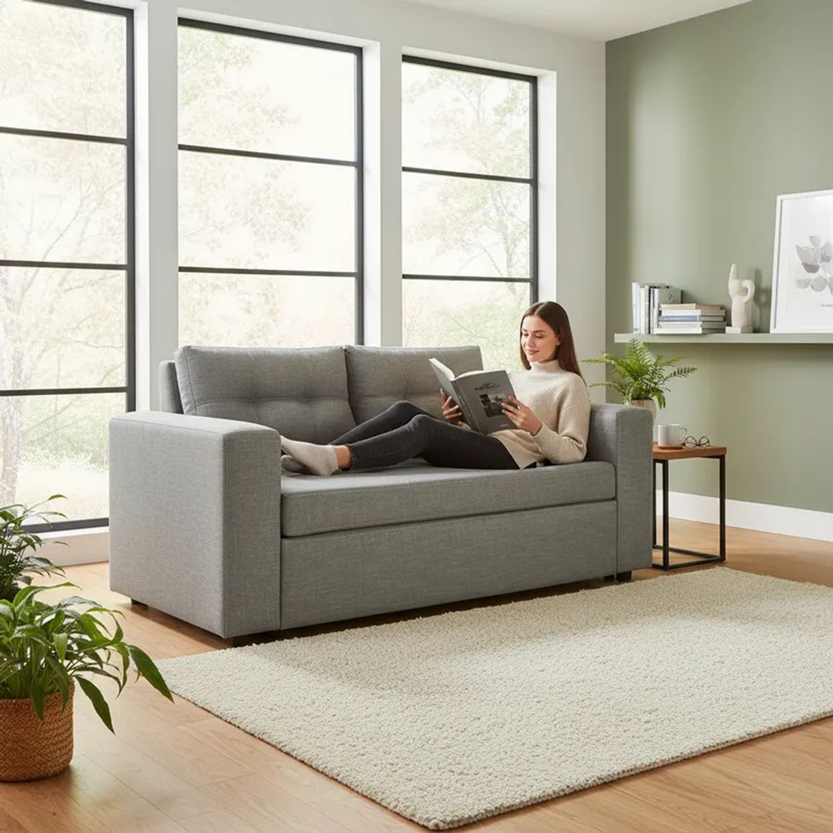 FLOBAL - Sofá 3 Cuerpos Florencia - Tela Repelente a Líquidos