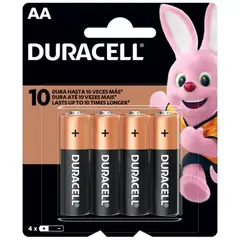 DURACELL - PILAS ALCALINA CB AA X4 UNIDADES