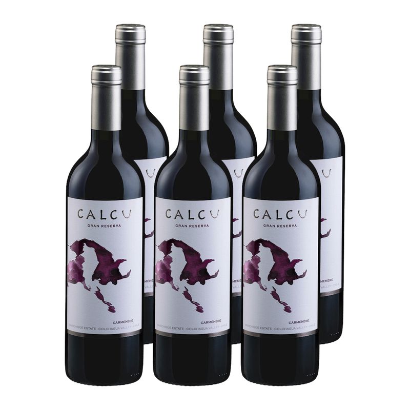 CALCU - Vino Calcu Gran Reserva Carmenere 750cc x6