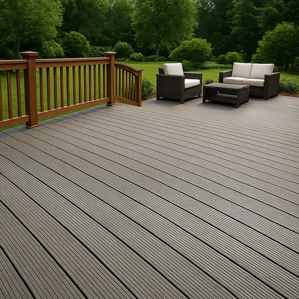 KLIK - Pack de 5 deck exterior WPC madera clara