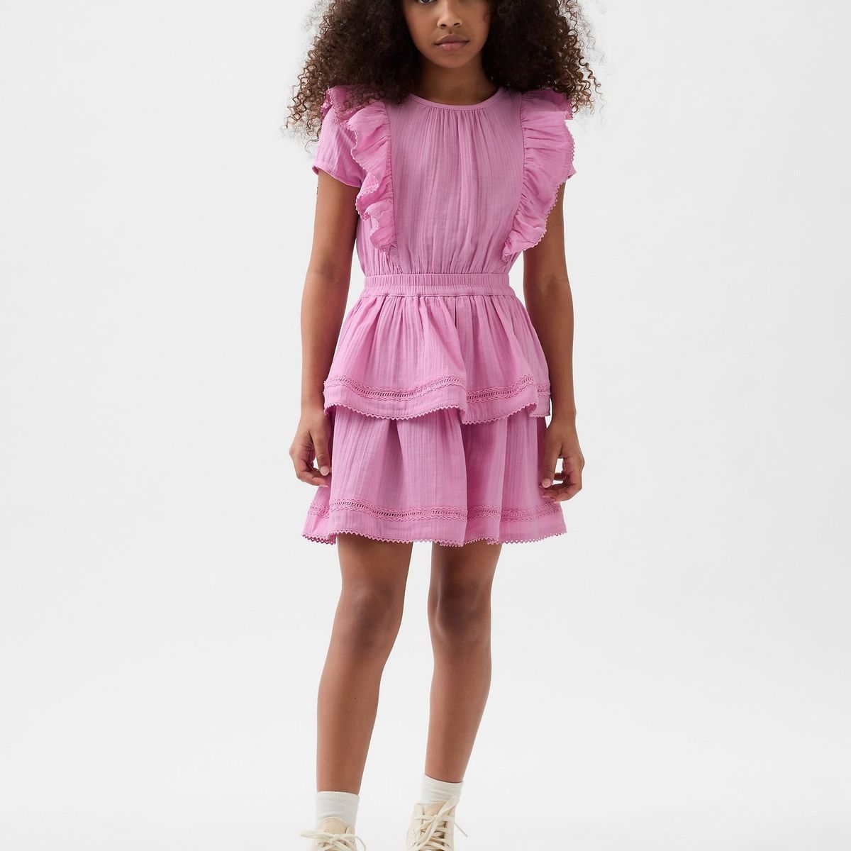 GAP - Vestido Niña GAP Vuelos Rosado