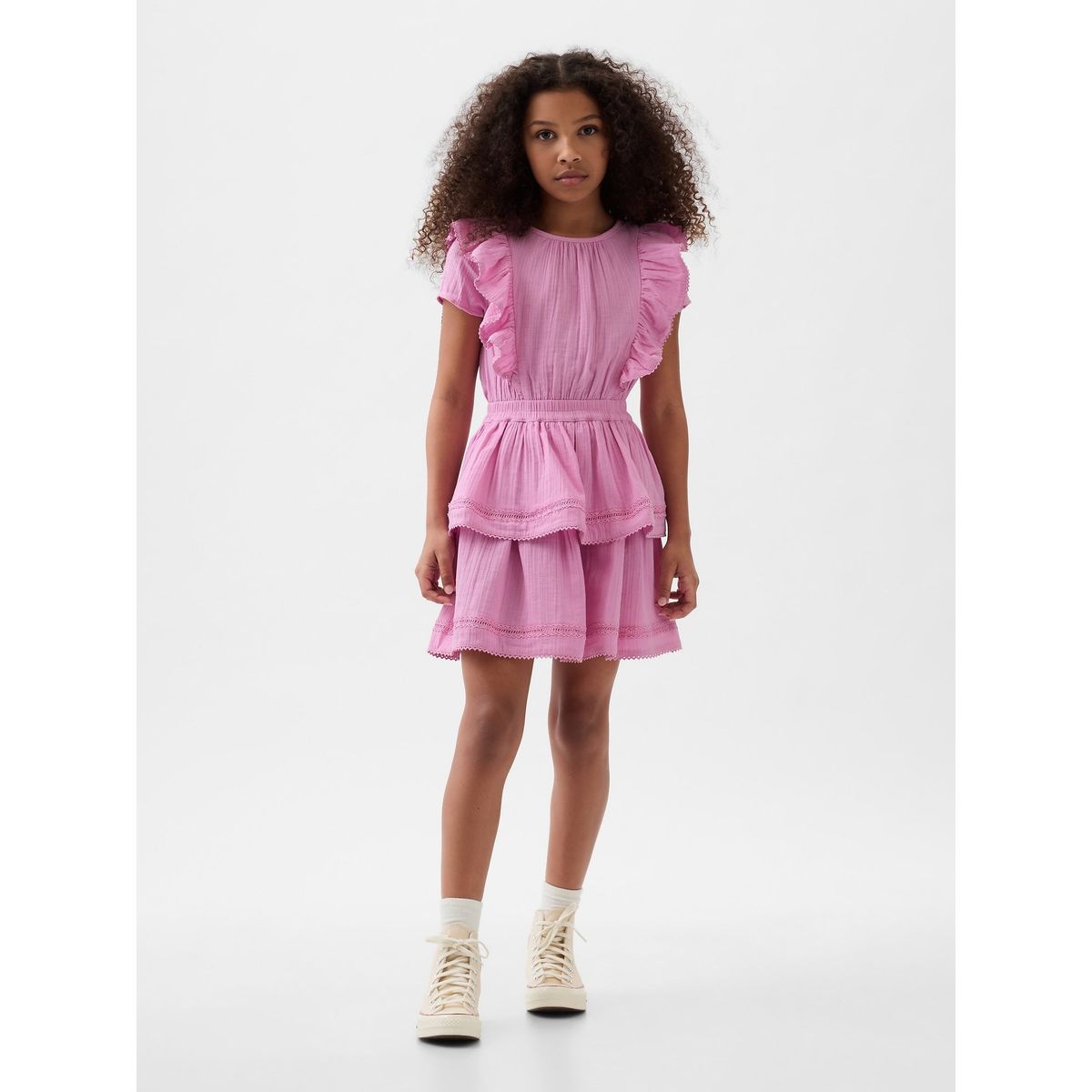 GAP - Vestido Niña GAP Vuelos Rosado
