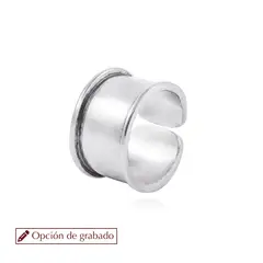 JB JOYAS BARON - Anillo de Plata Esterlina 925 Tubo Bisel