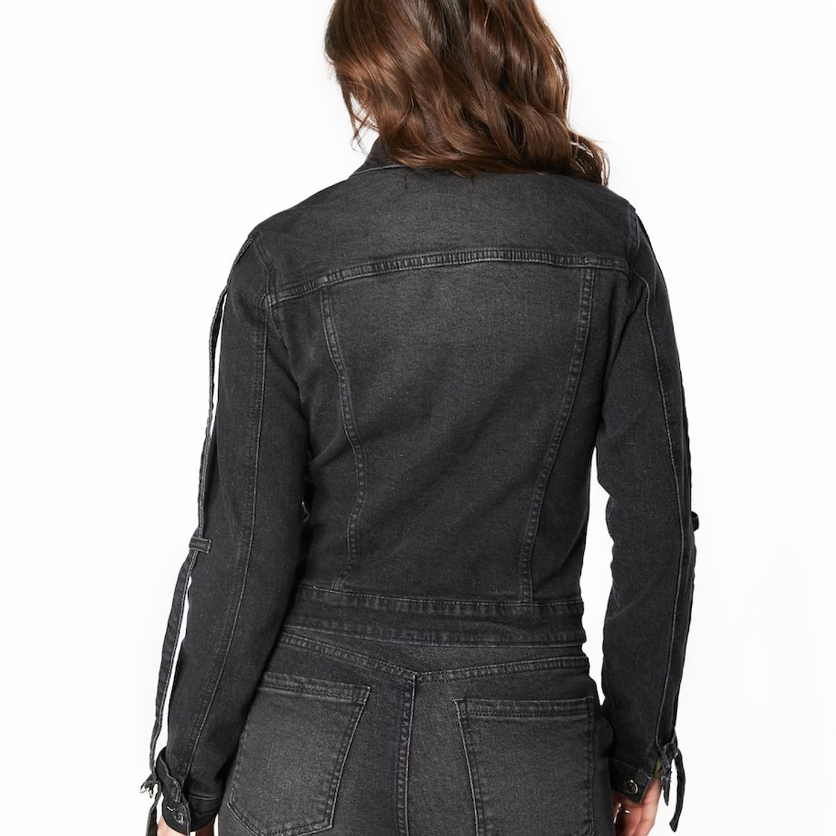 EFESIS - CHAQUETA CITRINA REGULAR TRABAS EN MANGA - Negro