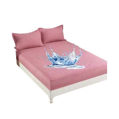 Imagen 2 del producto Protector de colchón 2 plazas IMPERMEABLE Rosa