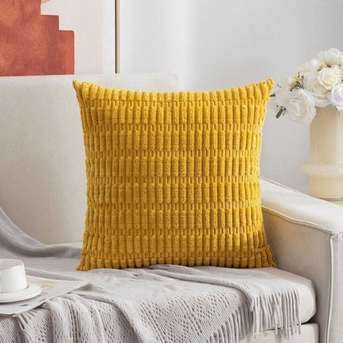 GENERICO - PACK DE 2 FUNDAS  TEXTURIZADAS 45x45cm