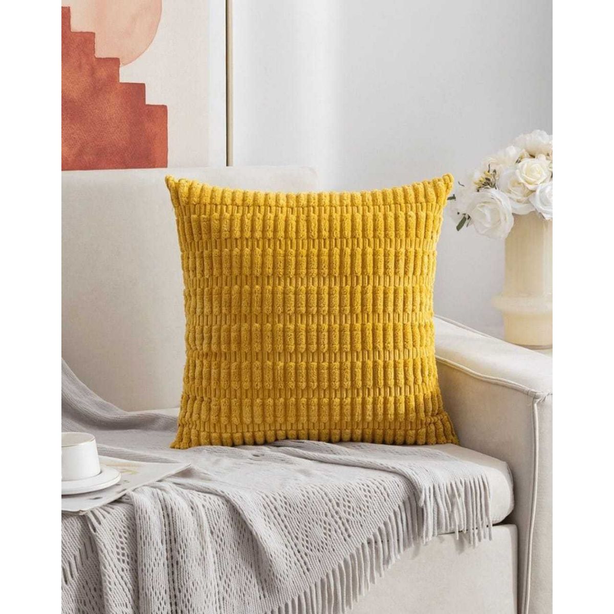 GENERICO - PACK DE 2 FUNDAS  TEXTURIZADAS 45x45cm