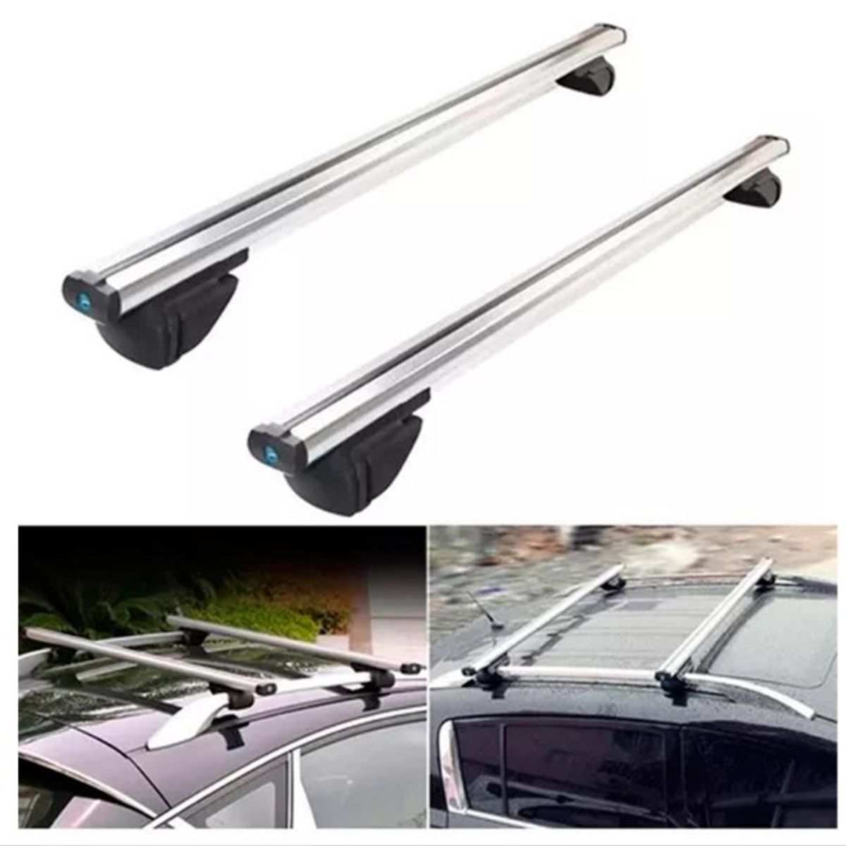 GENERICO - Barras Portaequipaje Transversal Parrilla Auto Universal