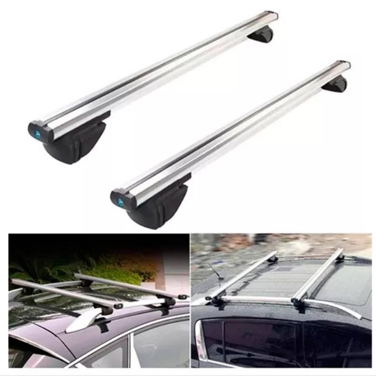 GENERICO - Barras Portaequipaje Transversal Parrilla Auto Universal