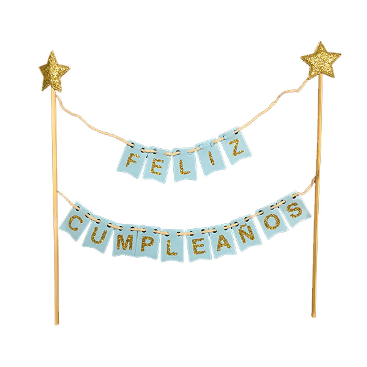 GENERICO - DECO TORTA F.C. BANDERINES CELESTE X1 UNI